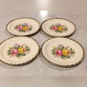 Vintage Quban Royal by Royal China 7 1/8" Salad Plates.